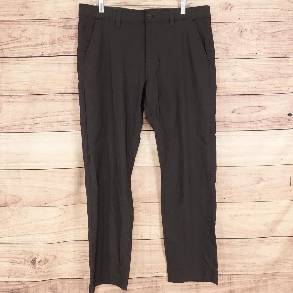 Weatherproof Vintage Chino Pants Mens 34x30 Gray Stretch Rayon Tech Athleisure